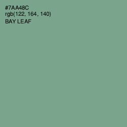 #7AA48C - Bay Leaf Color Image
